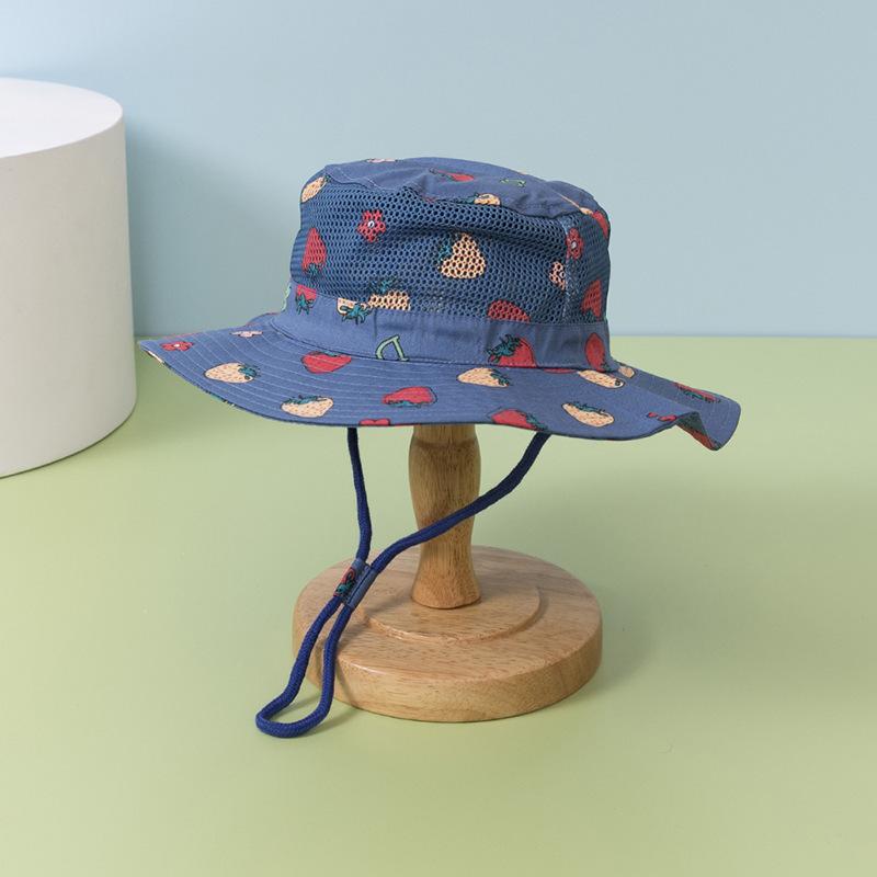 Verão Novo Malha Chapéus Balde Infantil Para Meninos Meninas Bonito Desenho Animado Chapéu de Sol Chapéu Panamá Protetor Solar Caminhada Pesca Chapéu Chapéu de Pescador