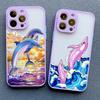 Ocean Animal Cute Dolphin Phone Case For iPhone 15 14 16 Pro Max 7 8 Plus 11 12 13 Pro Max Mini SE2 X XR XS Shockproof Covers
