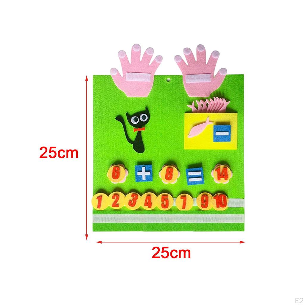 Educational Math Toy Digital Teaching Toys Materials DIY Early Education Non Woven Fabric