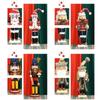 Christmas Nutcrackers Ornament Small Wooden Soldier Christmas Decorations Nutcrackers Figure Ornament for Table Shelf