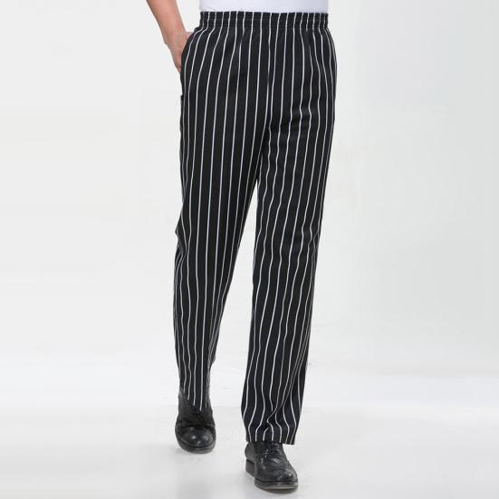Pantalon Long de Travail pour Homme à Rayures Plaid Imprimé Chili Hôtel Restaurant Cuisine Chef
