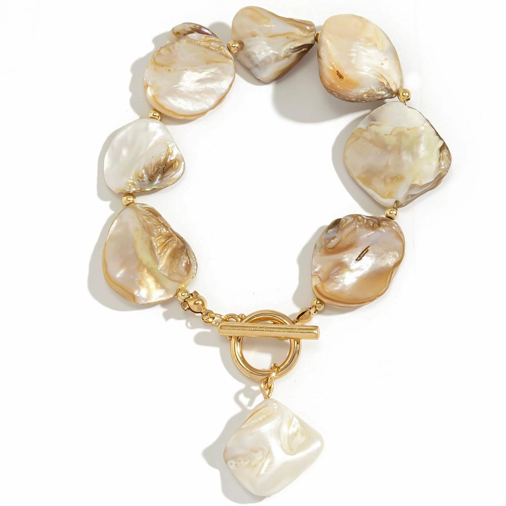 Irregular Shell OT Buckle Bracelet Necklace Female, Seaside Vacation Travel Accessories