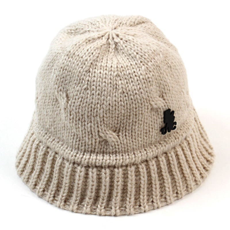 

Universal chemistry Wool Ivory Knit Drop Bucket Hat Knit FREE