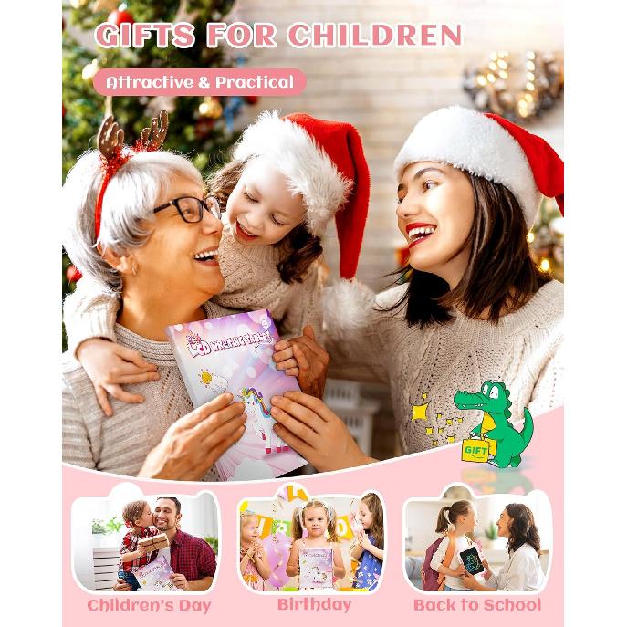 KOKODI LCD Writing Tablet, Unicorn Toys for Girls 3 4 5 6 7 8 Years Old, Colorful Toddler Doodle Board Drawing Tablet, Educational and Learning Toys,
