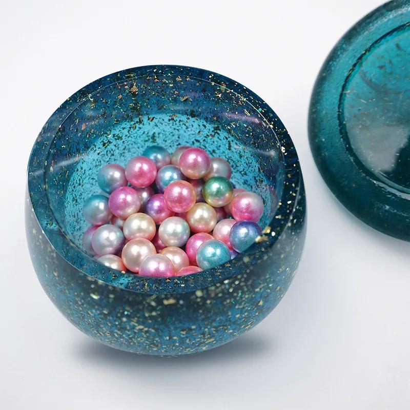 DIY Bottle Crystal Epoxy Resin Mold Mushroom Jar Storage Box Silicone Mold