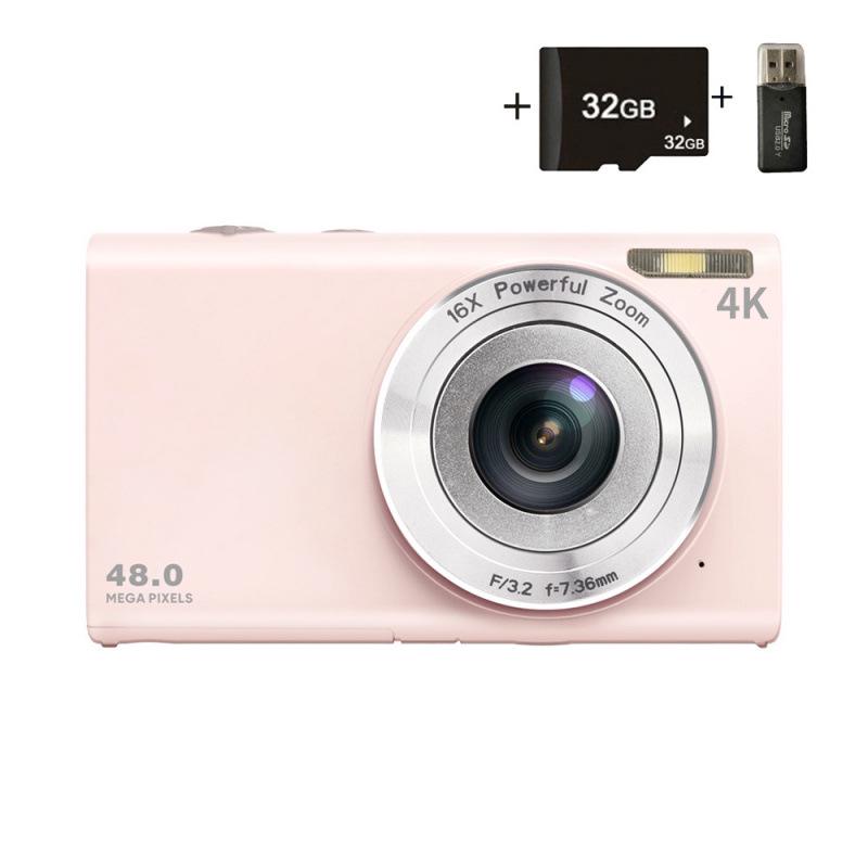 4K HD Digital Kids Camera, Home & Selfie Use, Mini Student Model DC402