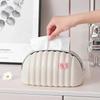 Household Spring Napkin Box with Shell Shape Smooth Extraction Modern Style Tissue Holder Suitable for Living Room Decoration