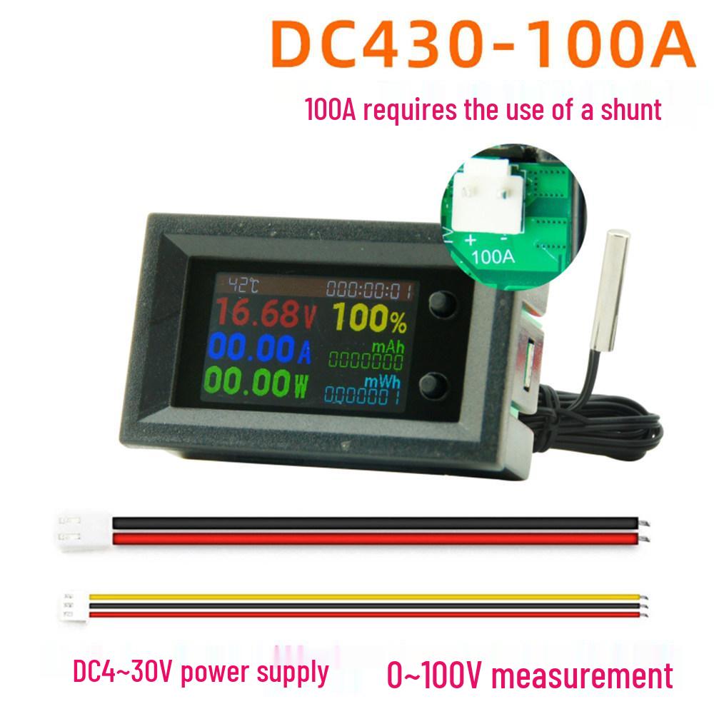 8-in-1 Multifunctional LCD Meter: DC 4-30V Voltage & Current Tester with Color Display