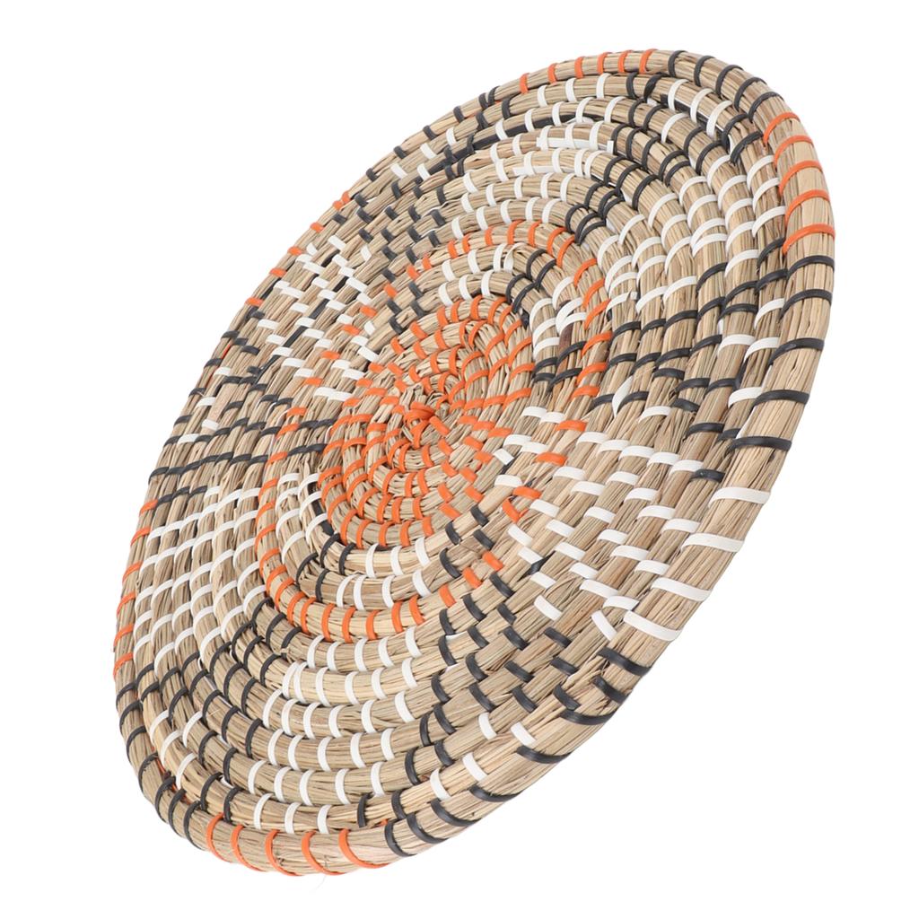 Grass Woven Placemats Nordic Innovative Round Placemats for Dining Table Home Decor Wall Decor