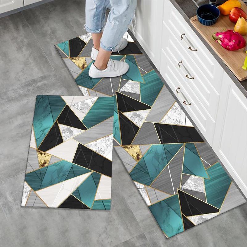 Waterproof Non-Slip Kitchen Floor Mats - Absorbs Water and Oil, Dirt-Resistant, Wash-Free Entrance Door Carpet