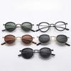 Round Metal Punk Sunglasses UV400 Protection Unisex Retro Classic High End Travel Driving Glasses Stylish Durable