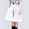 HENRY STUART Women'S Memory Volume Zip-Up Skirt Ivory