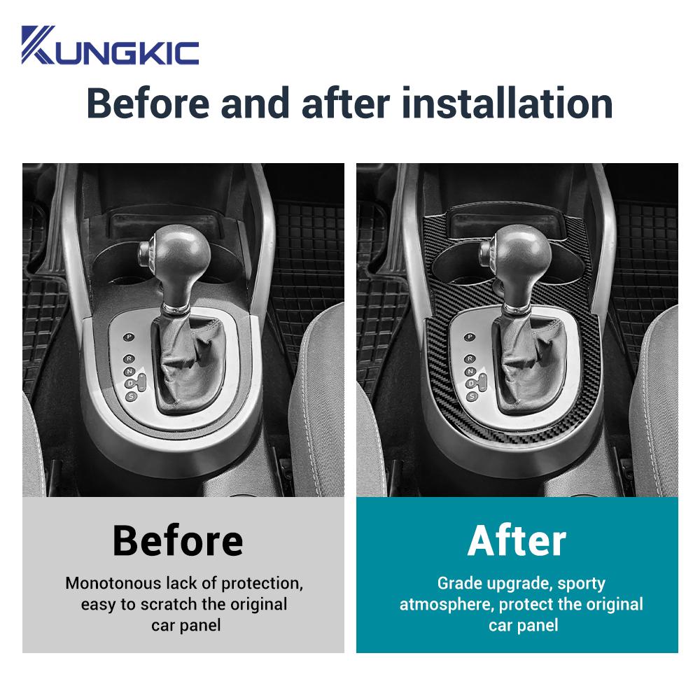 Real Soft Carbon Fiber Sticker For Seat Altea 2004-2009 2010 2011 2012 2013 2014 2015 2016 LHD RHD Car Gear Shift Frame Panel