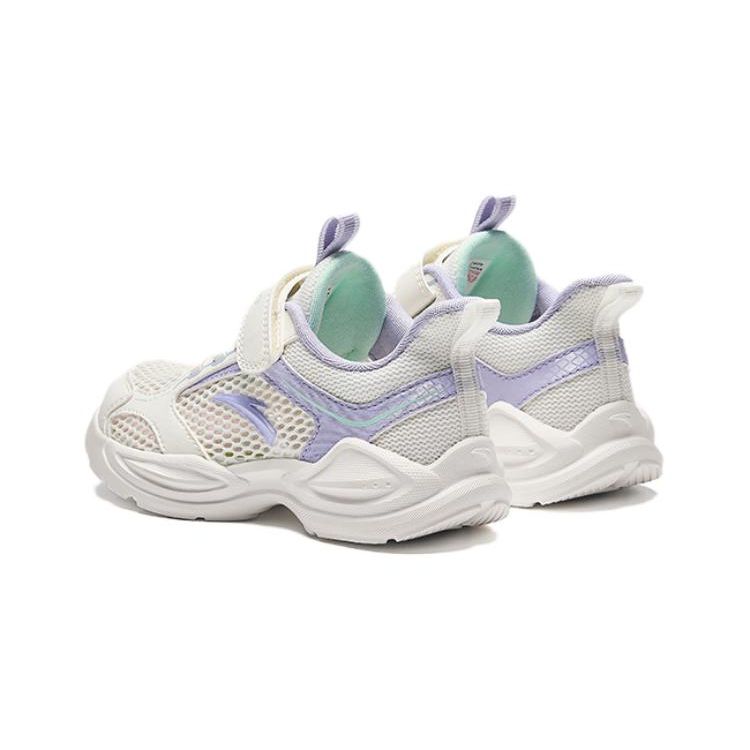 Anta Kids Shock Absorption Low Top Running Shoes Kids Running Shoes White Purple A322429905-1