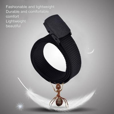 Herren-Nylongürtel, einfarbig, lochloses Design, Bund, verstellbare Länge, keine Metallschnalle, Jeansgürtel, Kostümzubehör