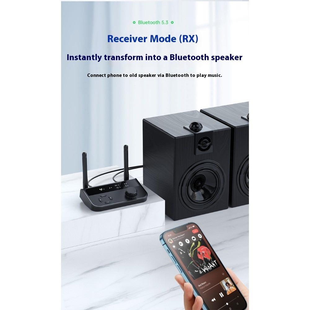 Bluetooth Music Receiver Transmitter 2-in-1 V5.3 Receive and Transmit One-to-two Support TWS