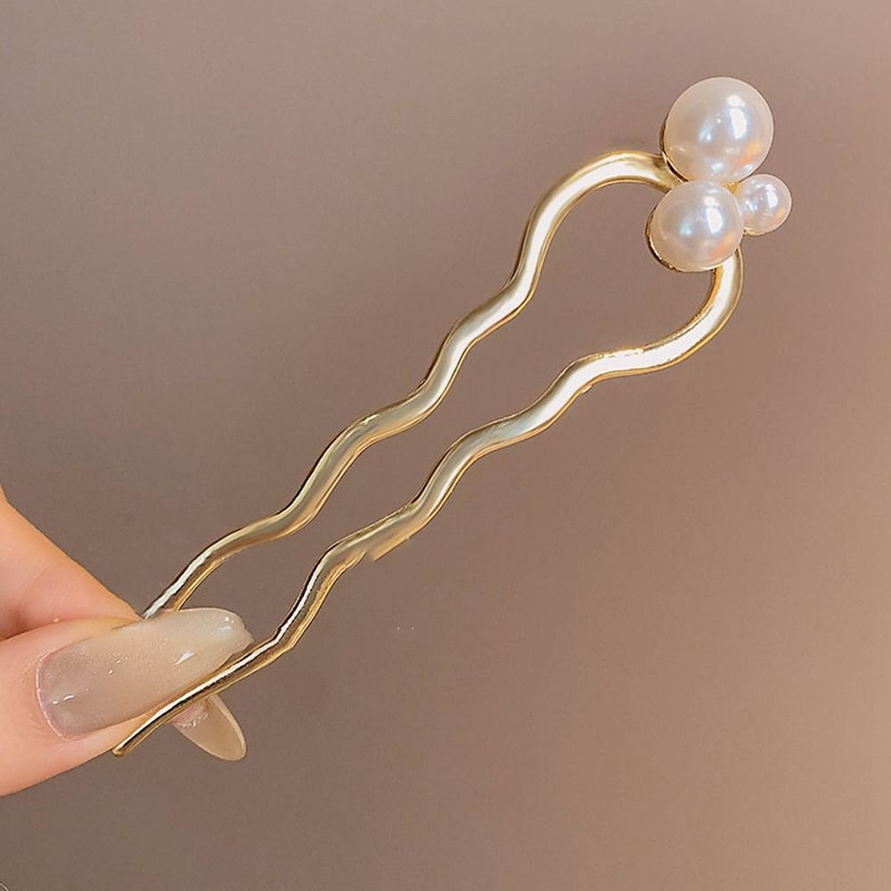 Headdress Pearl Hairpin U-shaped U-shaped Hairpin New Pearl Pendant HairClip Women Girl