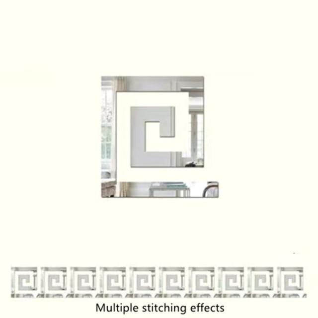 10pcs Building Border Acrylic Mirror Sticker Wall Art Home Removable DIY Decoration Irregular Mirror Wall Stickers Home Decor