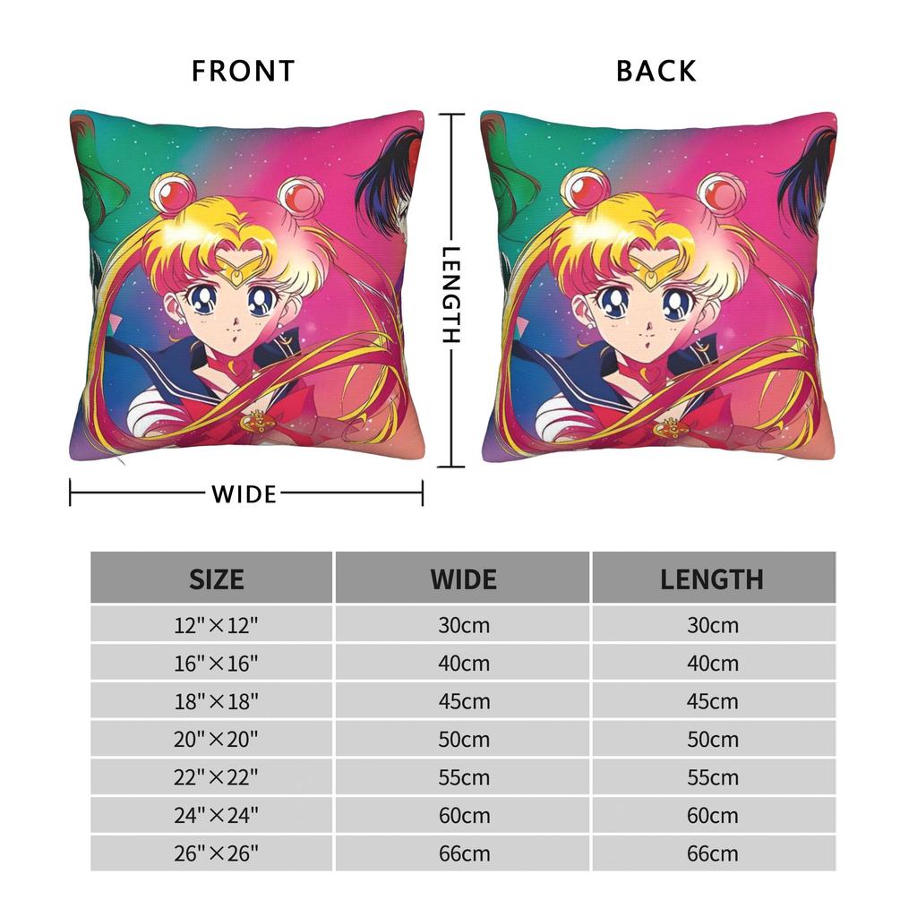 Sailor Moon Pillow Cover Kawaii Pillow Case For Sofa Home Decor Comfy Pillowcases Gift