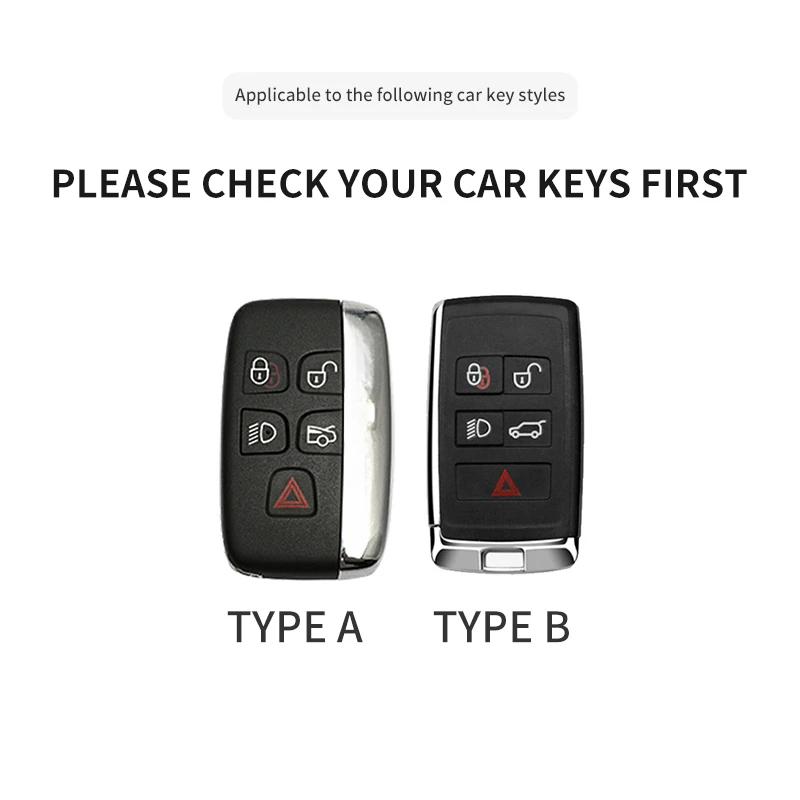 Car Key Case Cover Shell Fob for Jaguar XEL XE XF XFL F-PACE F-PYPE E-PACE XJ for Land Rover PU Car Remote Keychain Accessories