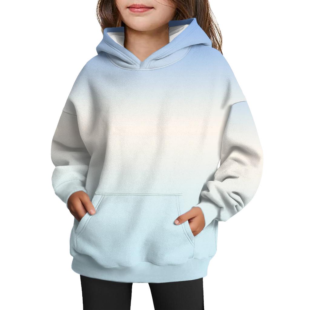 Dívčí mikina s kapucí a batikovaným vzorem - Pulovr s potiskem