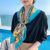 90x90cm Satin Headscarf Print Hair Towel New Square Scarf