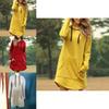 Cozy Womens Winter Long Sleeve Tunic Tops Pullover Hoodie Dress In Six Colors