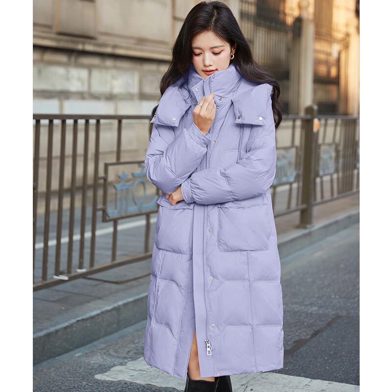 

Women s Mid-Length Hooded Down Jacket M