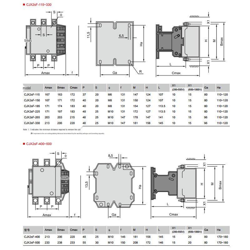 DELIXI High Power AC Contactor, Single-phase 220V/Three-phase 380V, Available In 115A, 150A, 185A, 400A Ratings