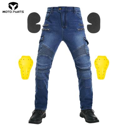 Blugi pentru motocicletă, stil cu fermoar Pantaloni de călărie Harley pentru bărbați