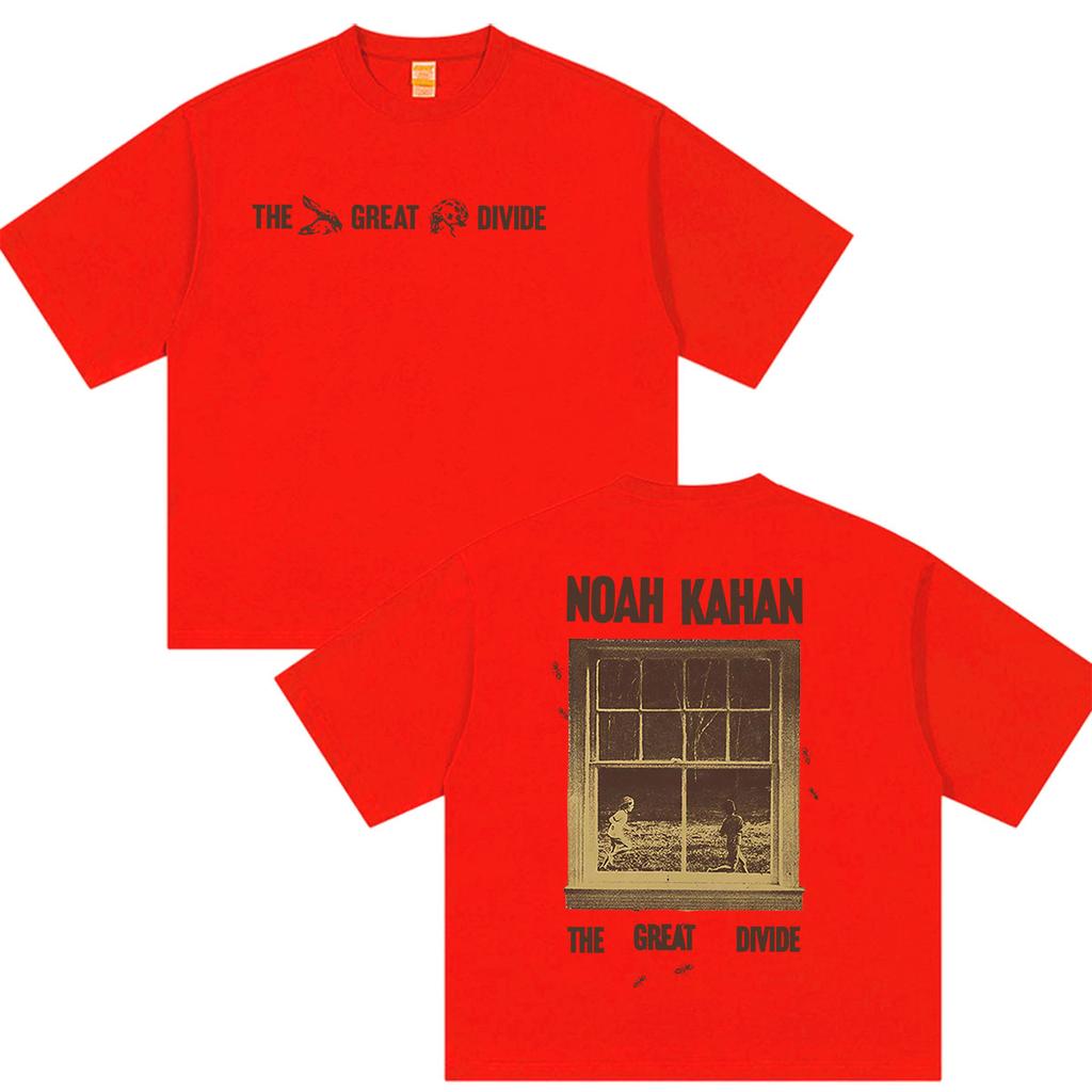 Noah Kahan The Great Divide Tour 2026 Grafik T-Shirts Unisex Damen Harajuku Vintage Hip Hop Oversized Baumwoll-T-Shirt Streetwear