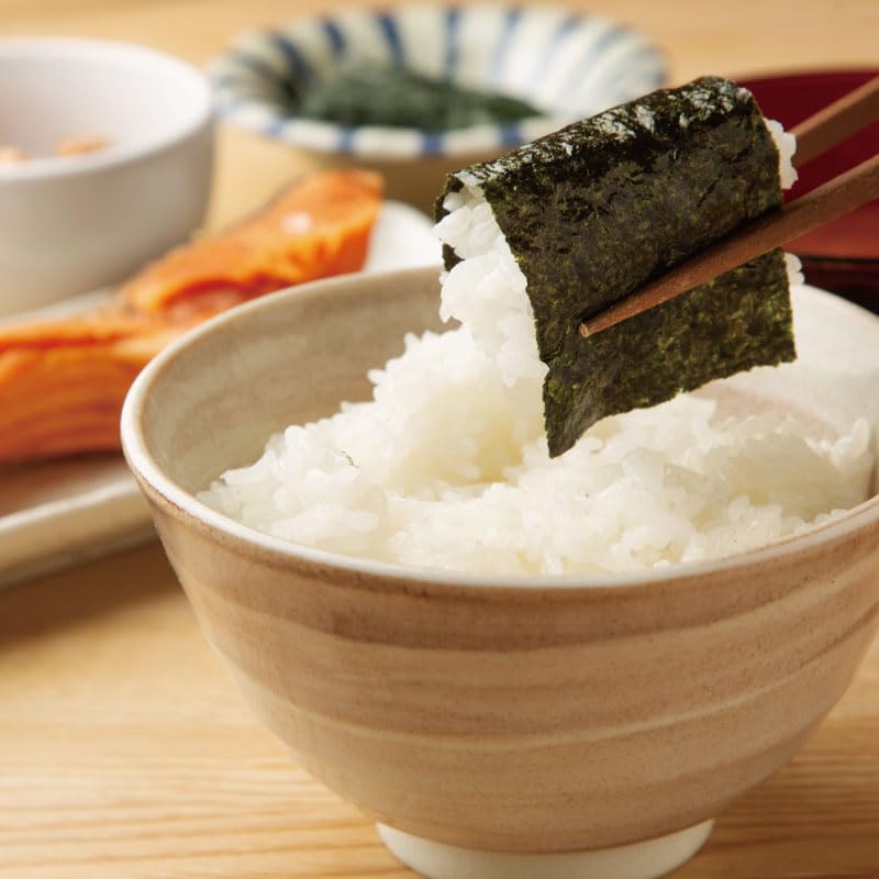 Ogi Nori Seasoned Nori, 40 sheets (8 slices per container) (Set of 2) Gift Boxed, Premium Japanese-Made Seasoned Seaweed, Perfect for Onigiri (Rice Ba