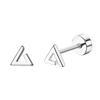 Florideco 1Pair Hypoallergenic Flat Back Stud Earrings for Women Men Surgical Stainless Steel Cartilage Studs Earrings Piercing