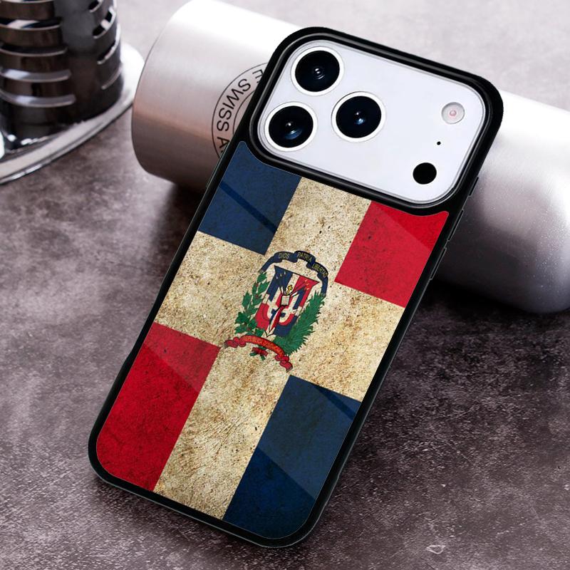 Dominican Republic Flag Painted Phone Case For iPhone 17 16 15 14 13 12 11 Pro Max Plus 17Air Soft Silicone Cover