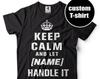 Custom 'Keep Calm' Unisex T-Shirt: Personalized Name Gift