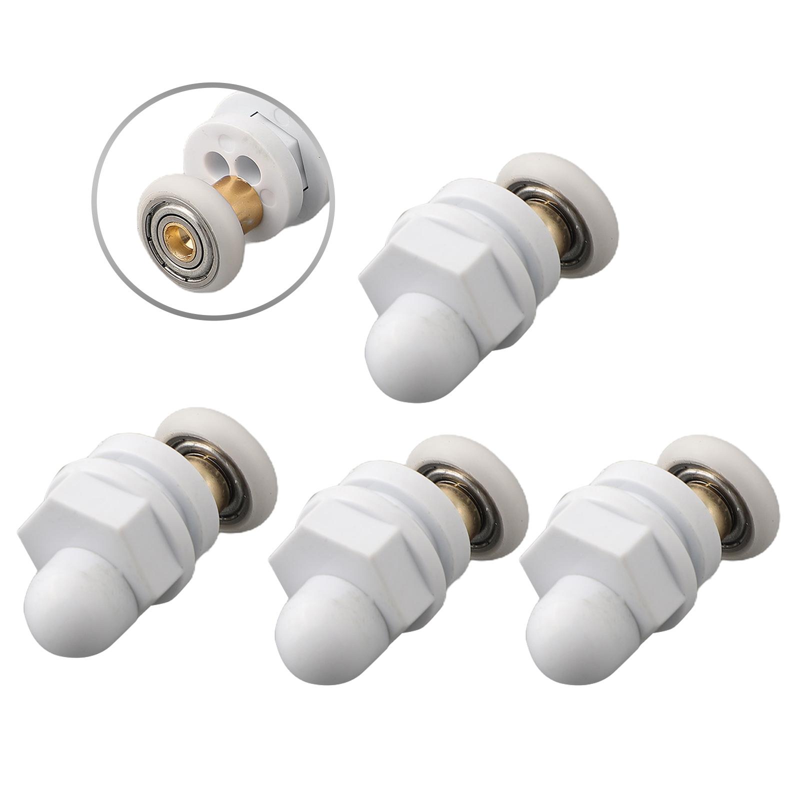 

4pc Shower Door Roller Pulley Quick Release Door Wheels For 4-8mm Bathroom Sliding Glass Door Runner Pulley 19/23 25mm 27mm 29mm 25mm