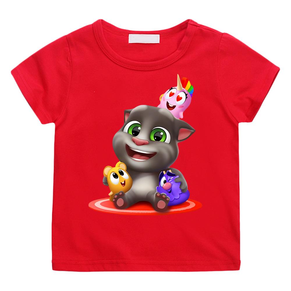 Tričko Hra Talking Tom Hra Ležérní 100% Bavlna Tričko Chlapci/dívky 6-12 let Chlapecká trička Dětské tričko s grafickým potiskem Oblečení