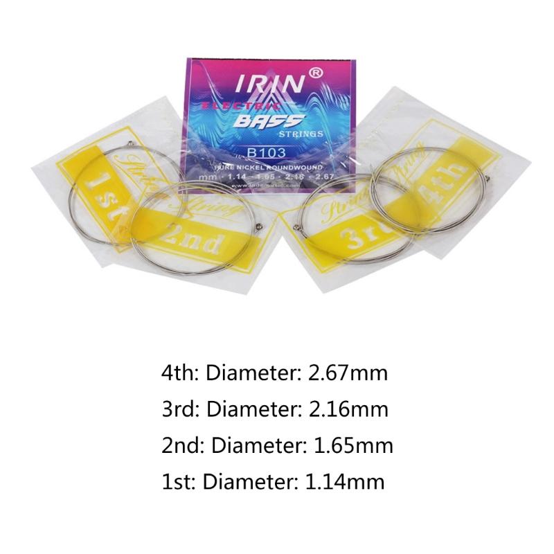 1.14mm-2.67mm Nickel Alloy Electric Bass String Instrument DIY Repair Bass Parts