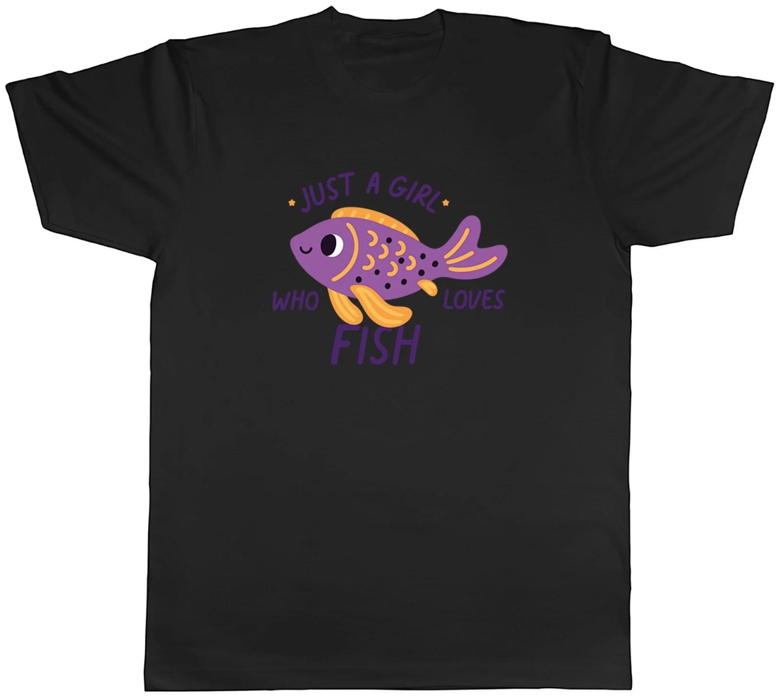 Just a Girl Who Loves Fish Mens T-Shirt Tee Gift Top XS