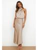 Elegant Satin Sleeveless Dress: High-End Spring/Summer Collection