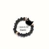 2-Piece Set Of Black And White Cat Rings, Adjustable Elasticity, Fashionable Design