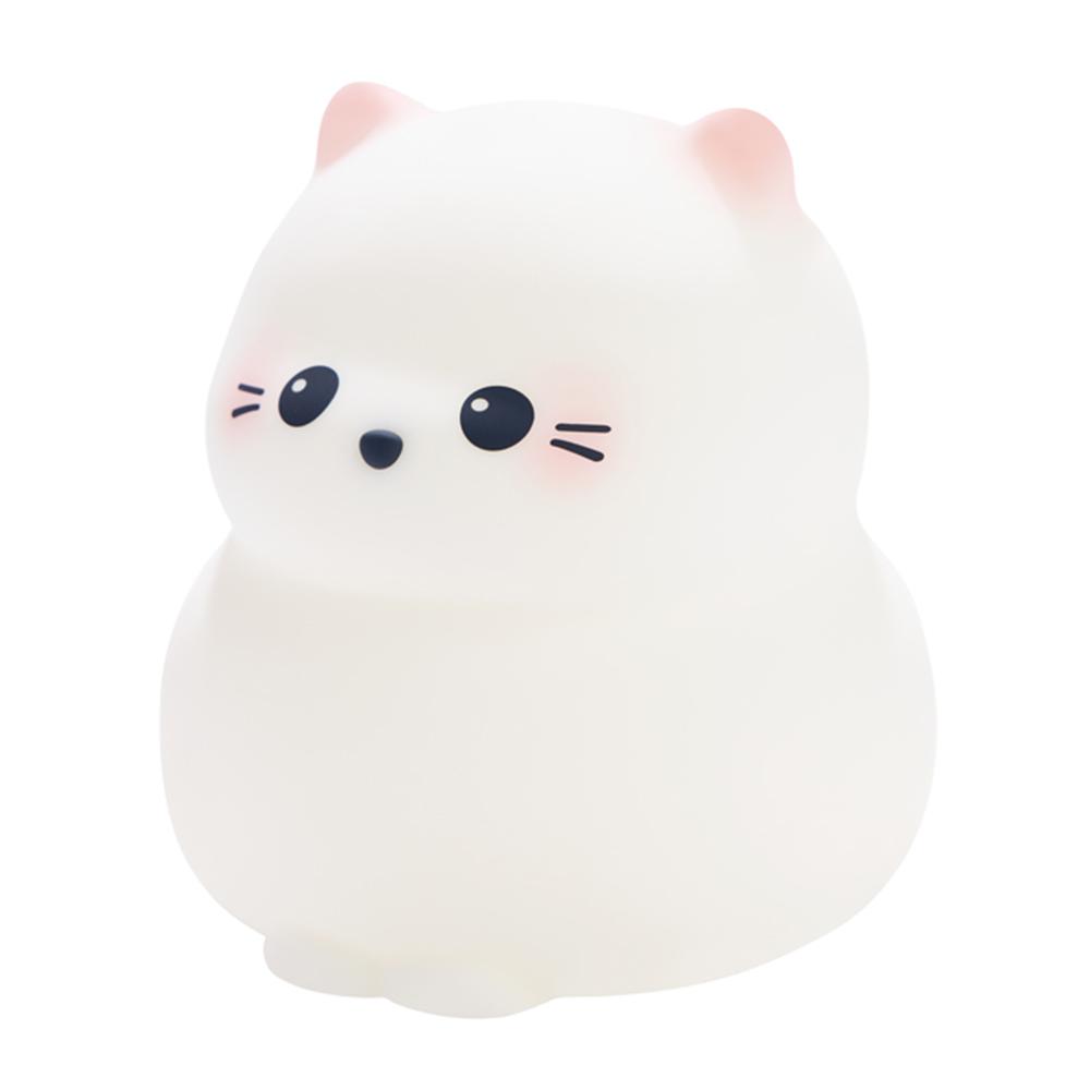 

Cute Cartoon Cat Bedroom Night Light Warm Light Eye Protection Tap Dimmable Table Lamp A