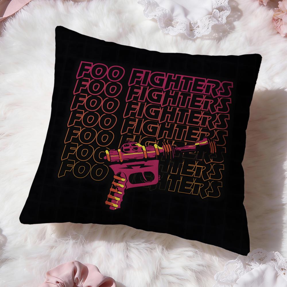 Hot FFoo Fighterses Cushion Cover Soft Washable Pillow Case Multi-Scene for Couch Bed Travel Office Use