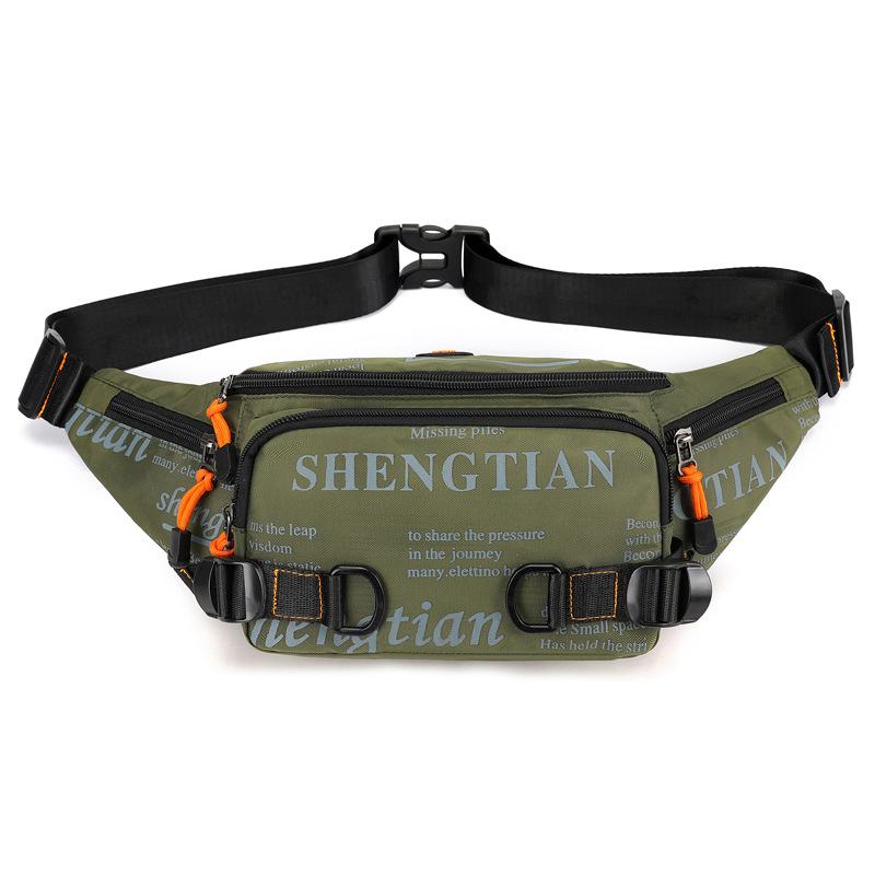 Men's and Women's Fashion Chest Bag Multifunctional Outdoor Street Leisure Shoulder Messenger Bag Nylon Joker Sports Cycling Pocket.