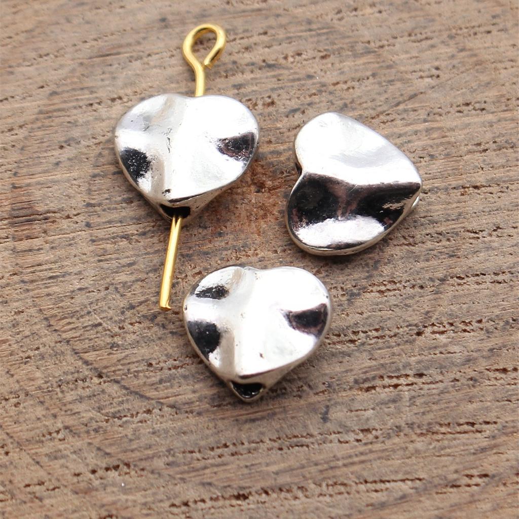 Heart Loose Beads For Valentine Bracelet Necklace DIY Vintage Jewelry Making Supplies For Charm