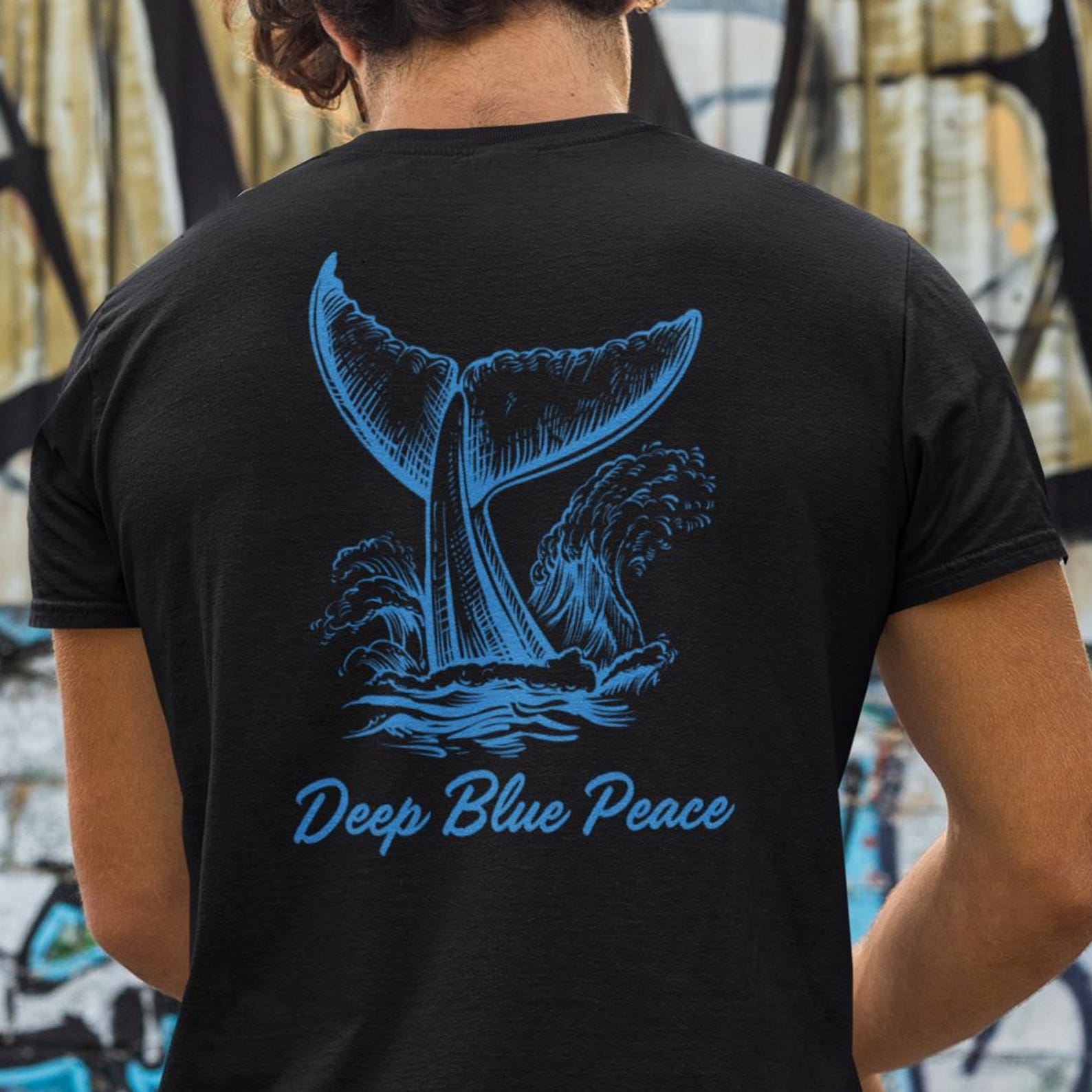 Wal Shirt Line Art, Minimalist Sea Animal Shirt, Gift for Divers, Nature Lovers, Ocean T-Shirt, Eco-Friendly, Ocean Lover 4XL
