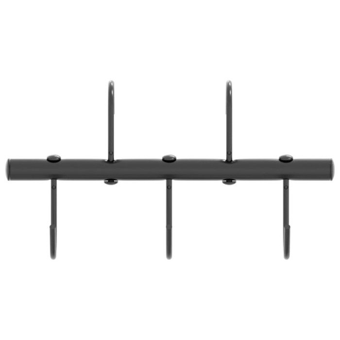 Porte bride avec 5 crochets tournants noir acier
