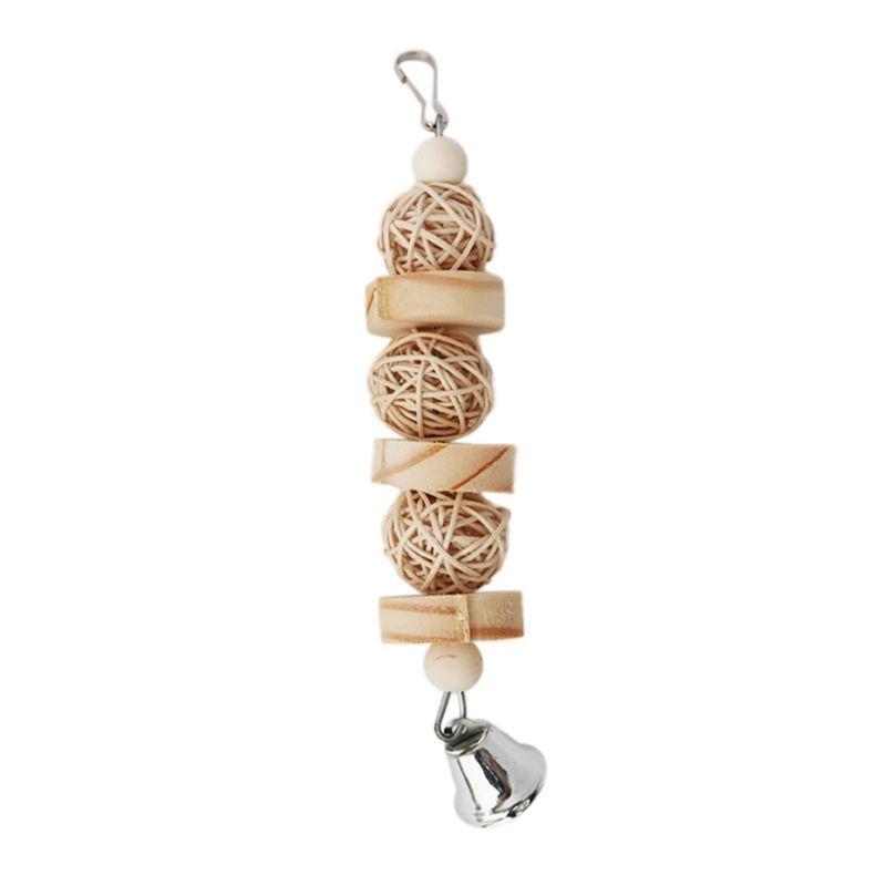 Bird Tearing Toy Blocks Rattan Balls Parrot Chewing for Conures Parakeets African Greys Finch Canary