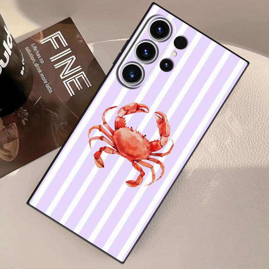 Marine Animals Soft Back Phone Cover Case for Samsung Galaxy S9 S20 S25 Ultra S25+ S24 Plus S23 FE S21 S24+ S22