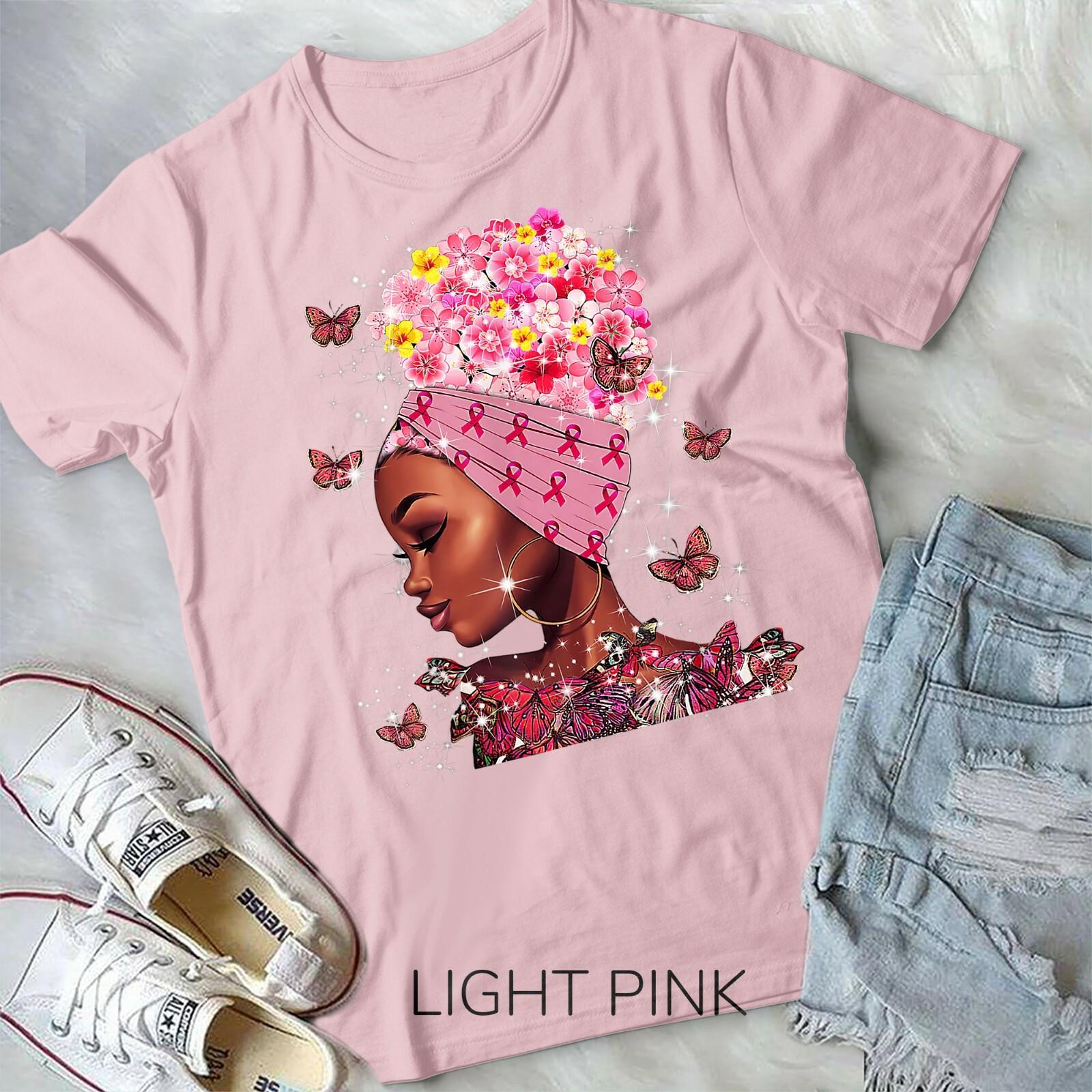 In October We Wear Pink Black Woman Breast Cancer Awareness Unisex T-shirt S